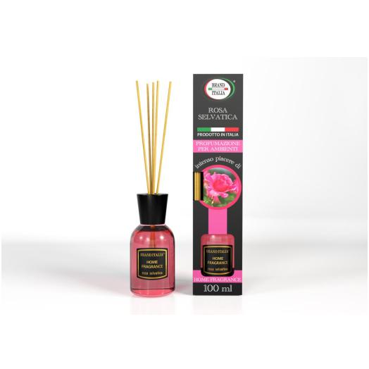 IDE018.G - Diffusore a Bastoncini Rosa Selvatica da 100 ml