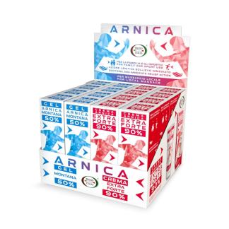 Espositore da banco con 8 gel + 8 creme all’arnica