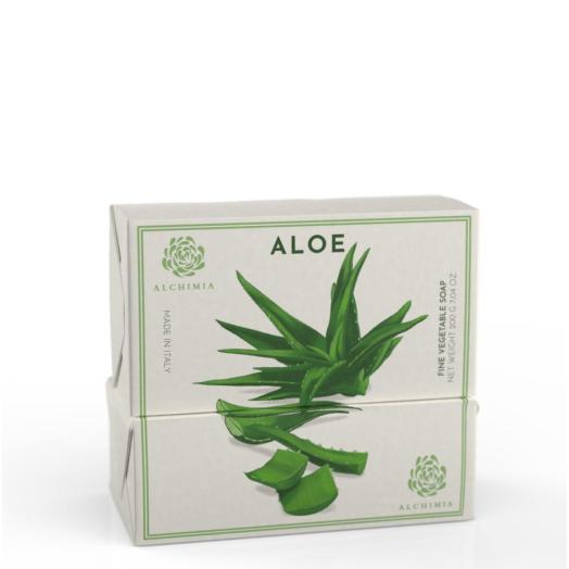 ALC548 - Sapone solido vegetale singolo all aloe 200 gr.